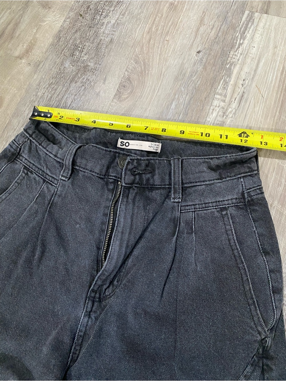 SO Women's Relaxed High-Rise Baggy Jeans — Washed Black - Picture 7 of 8